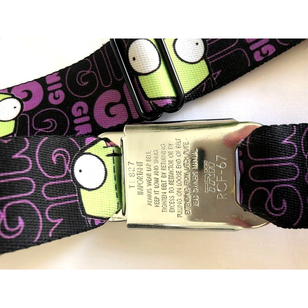 Buckle Down Invader Zim GIR Seatbelt Adjustable Belt Made In USA Jeep Unisex - Picture 3 of 4